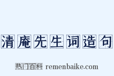 清庵先生词造句是什么意思的图片